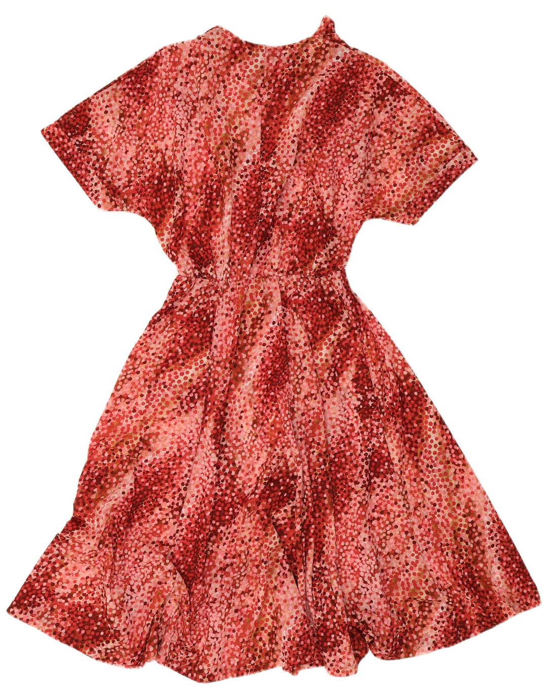 Vintage Damen A-Linie Kleid IT 50 XL Burgund gefleckt