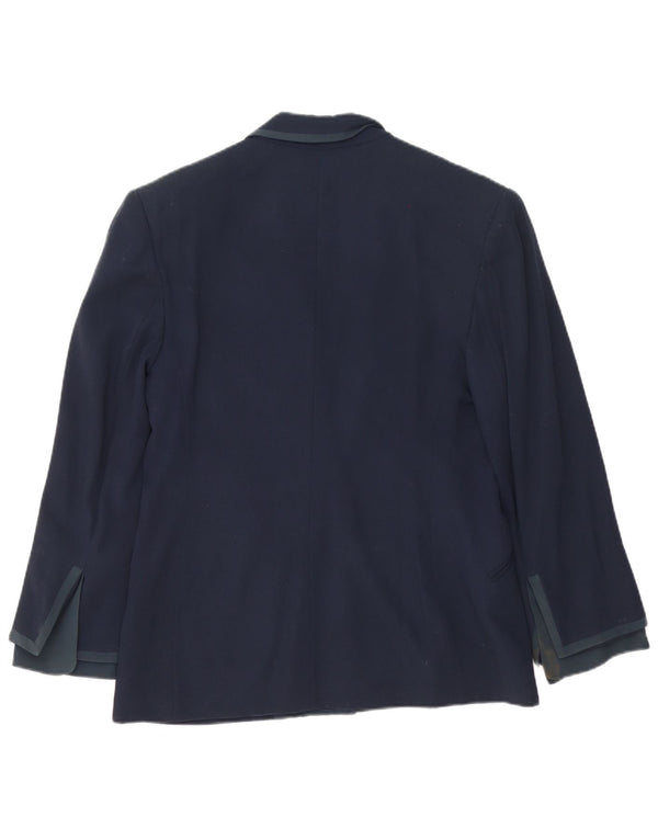Ferre Damen 1-Knopf-Blazerjacke UK 16 Large Marineblau