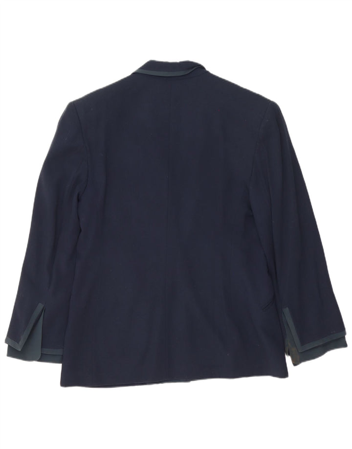 Ferre Damen 1-Knopf-Blazerjacke UK 16 Large Marineblau