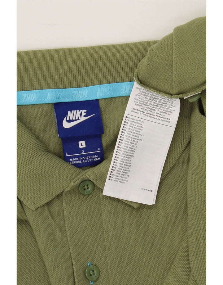 NIKE Mens Polo Shirt Large Green Cotton Vintage Nike and Second-Hand Nike from Messina Hembry 