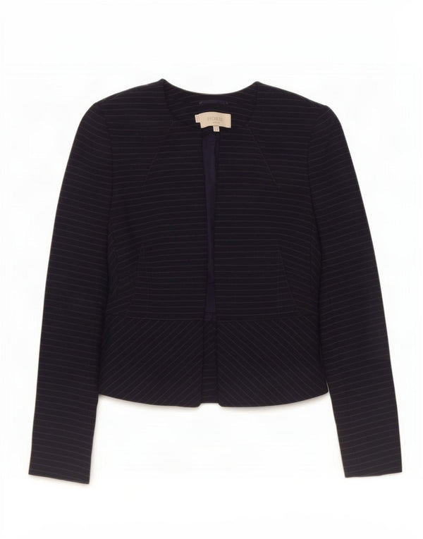 Offene Blazerjacke für Damen von Hobbs, Größe S, Marineblau, Nadelstreifen, Polyester