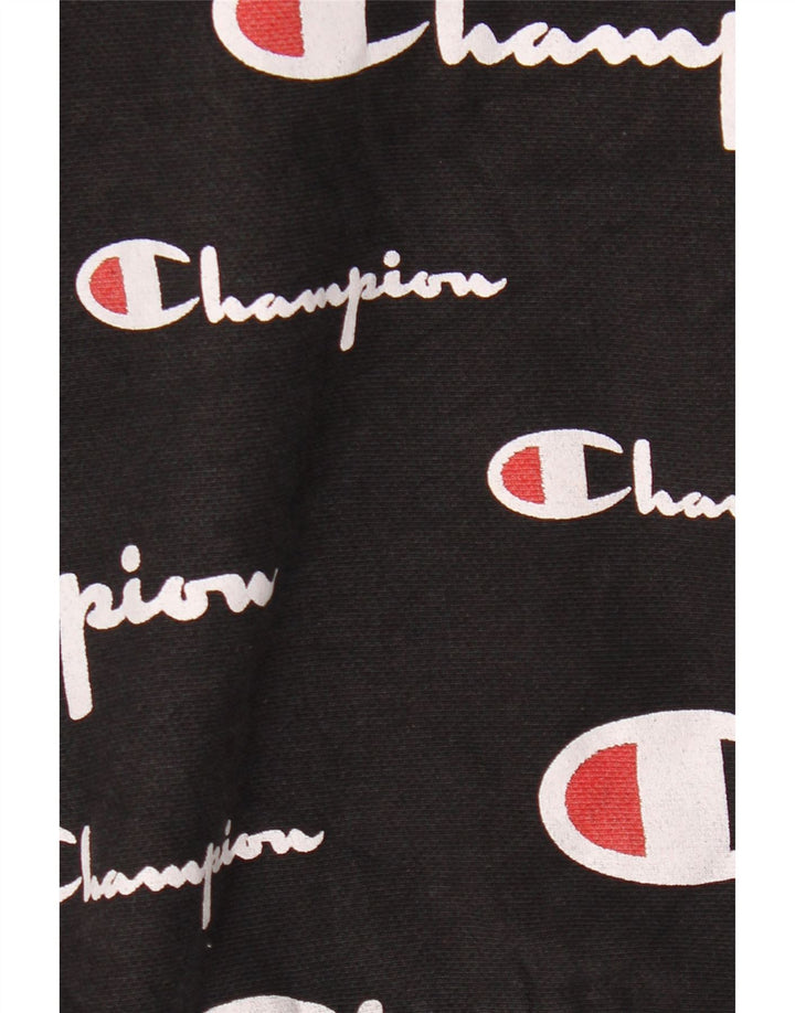 CHAMPION Herren Reverse Weave Graphic Kapuzenpullover, Größe S, Schwarz, Baumwolle