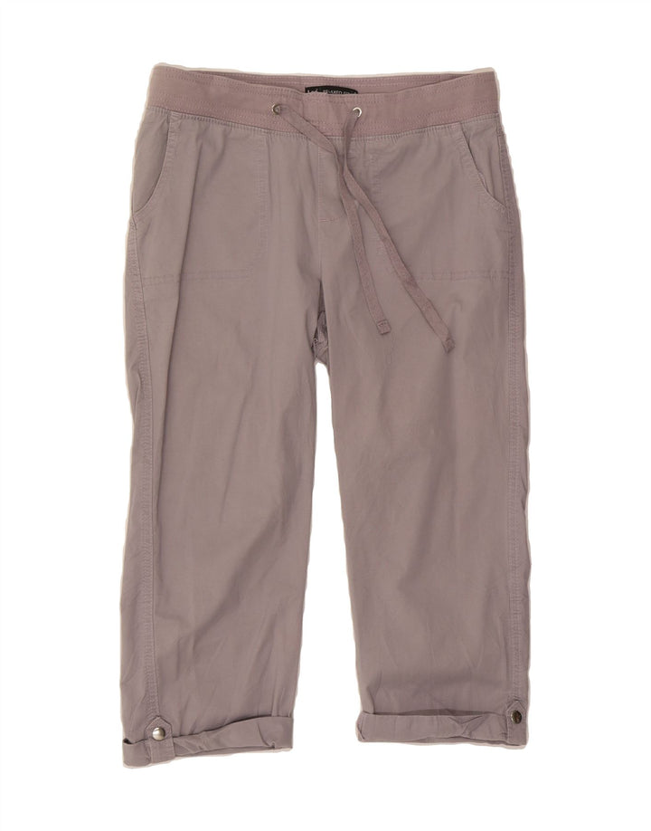 LEE Womens Relaxed Fit Capri Trousers US 6 Medium W30 L19 Grey Cotton Vintage Lee and Second-Hand Lee from Messina Hembry 