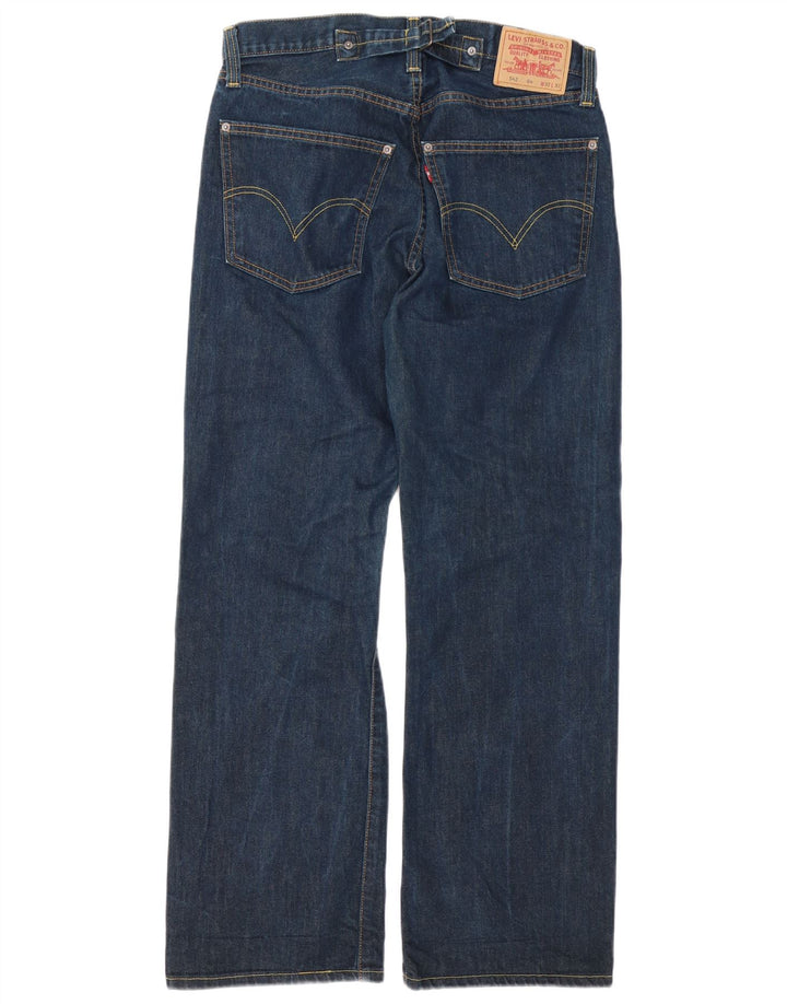 Levi's Herren 542 Flared Jeans W32 L32 Marineblaue Baumwolle