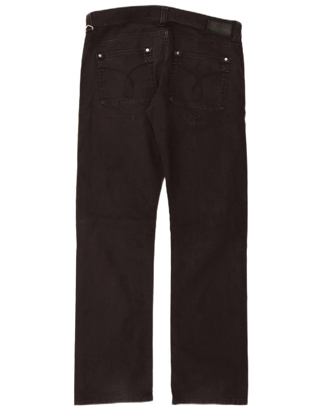 CALVIN KLEIN Herren Straight Jeans W34 L33 Schwarze Baumwolle