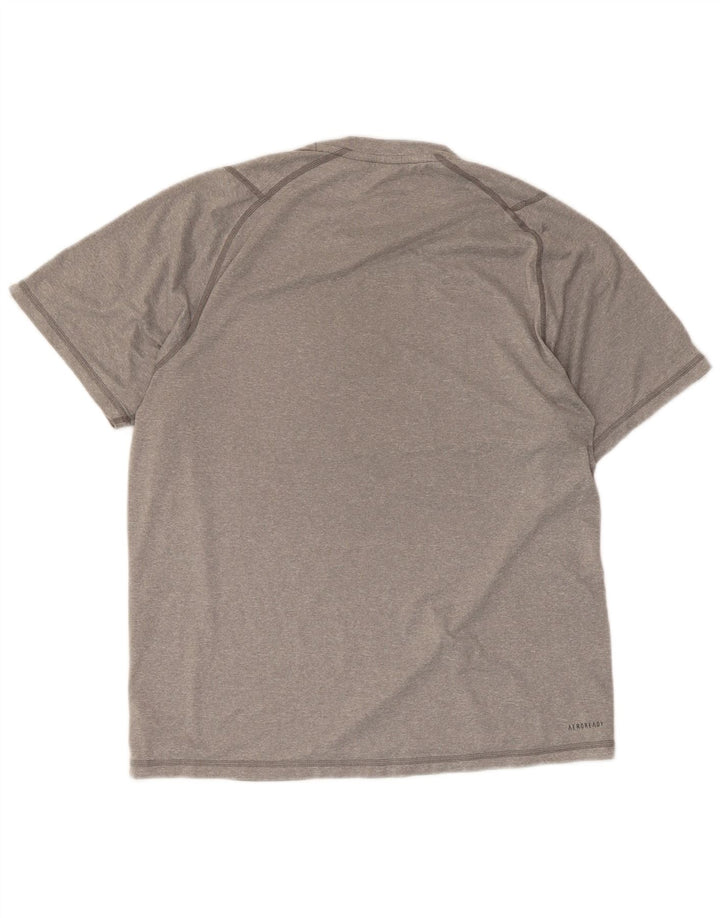 Adidas Herren Aeroready Graphic T-Shirt Top Mittelgraues Polyester