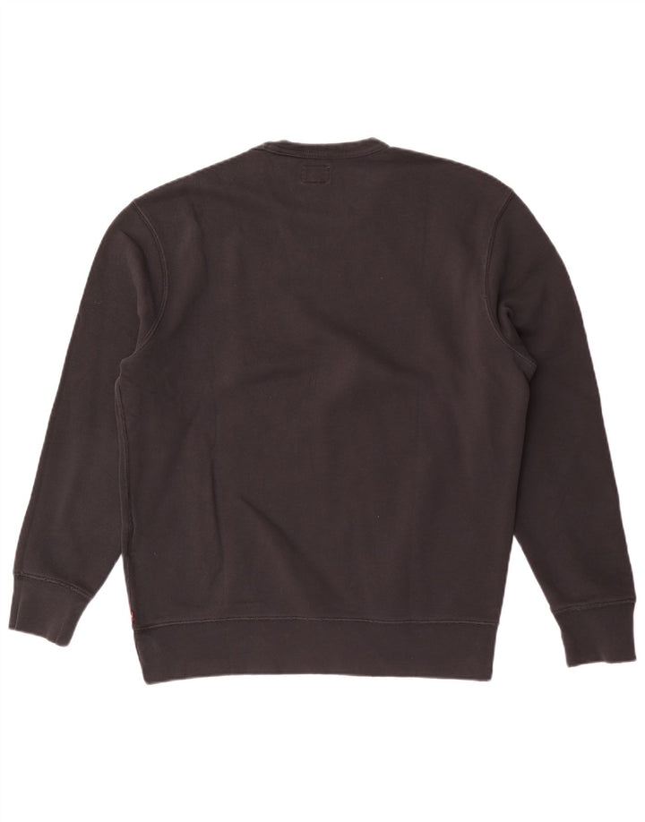 Levi's Damen Grafik-Sweatshirt-Pullover UK 14 Mittelschwarze Baumwolle