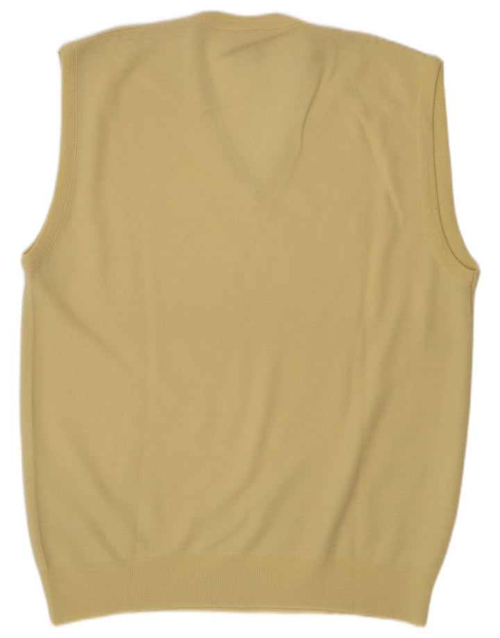Vintage Herren Weste Tank Top IT 52 Groß Gelb