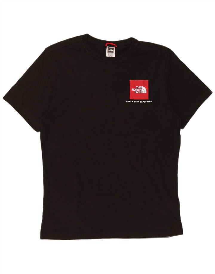 The North Face Herren-T-Shirt-Oberteil aus mittelschwarzer Baumwolle