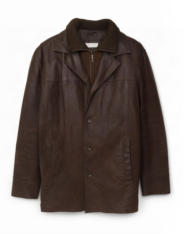 Bata Herren Lederjacke IT 54 2XL Braun