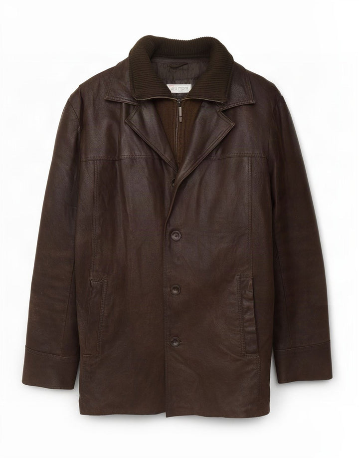 Bata Herren Lederjacke IT 54 2XL Braun