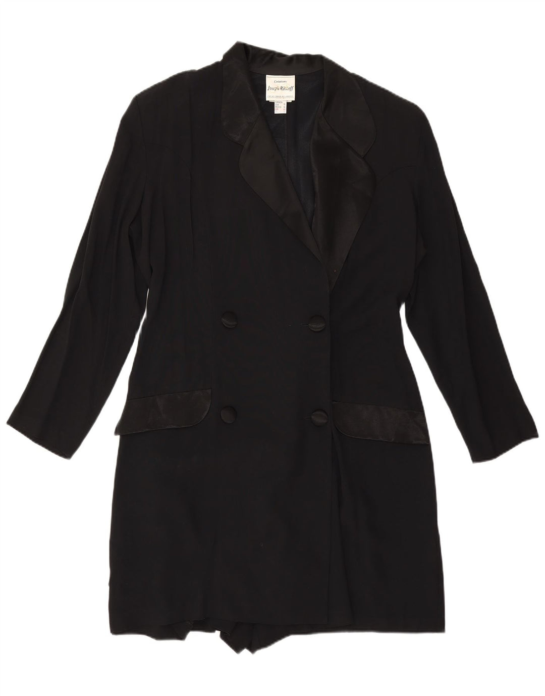 Joseph Ribkoff Damen Playsuit Blazer Jacke UK 18 XL Schwarz Rayon