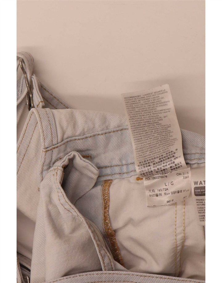 Levi's Damen-Latzhose, Denim-Shorts, Größe L, W34, Blau, Baumwolle
