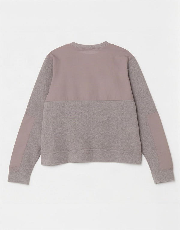 Nike Damen Sweatshirt Pullover UK 14 Large Grau meliert