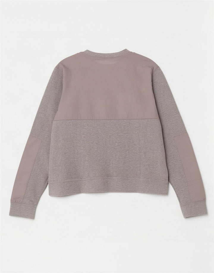 Nike Damen Sweatshirt Pullover UK 14 Large Grau meliert