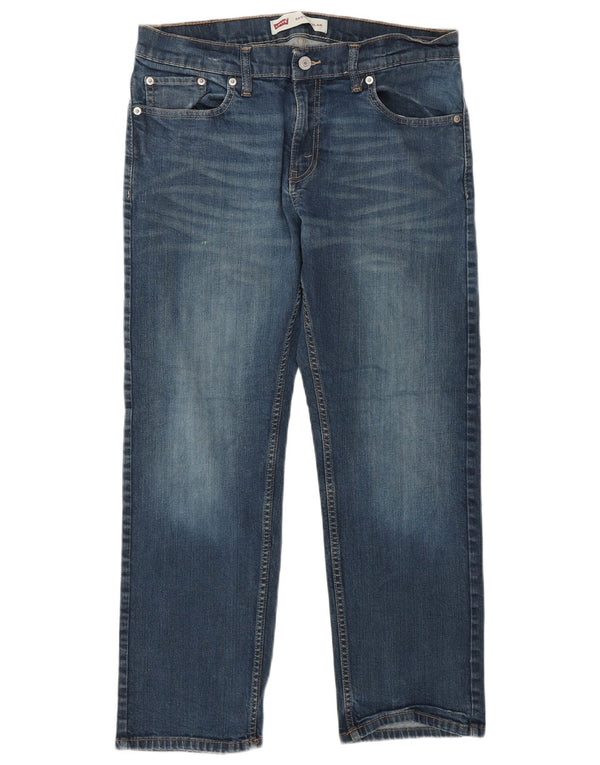 Levi's Husky Regular Straight Jeans für Mädchen, 13–14 Jahre, W33 L28, blaue Baumwolle