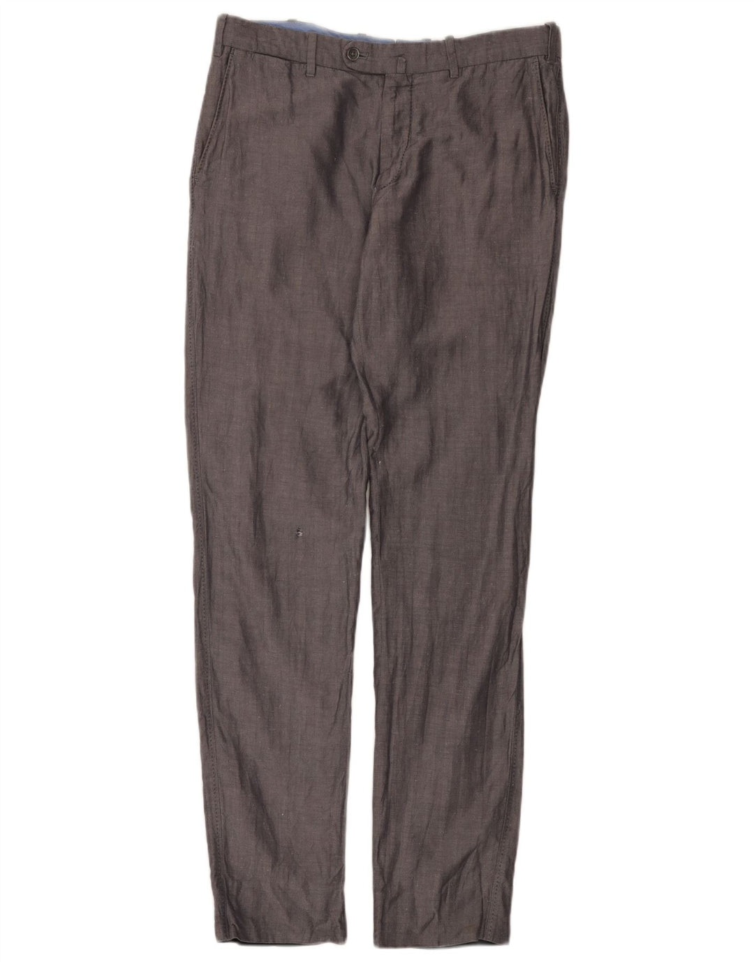 Massimo Dutti Herren Slim Anzughose EU 42 Large W32 L32 Graues Fischgrätenmuster