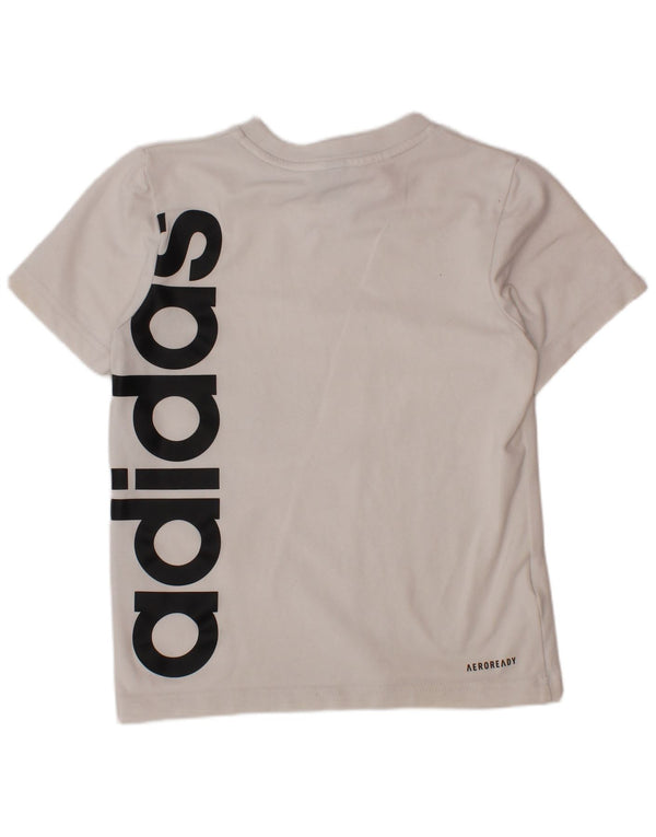 ADIDAS Jungen Aeroready Graphic T-Shirt Top 5–6 Jahre Weiß