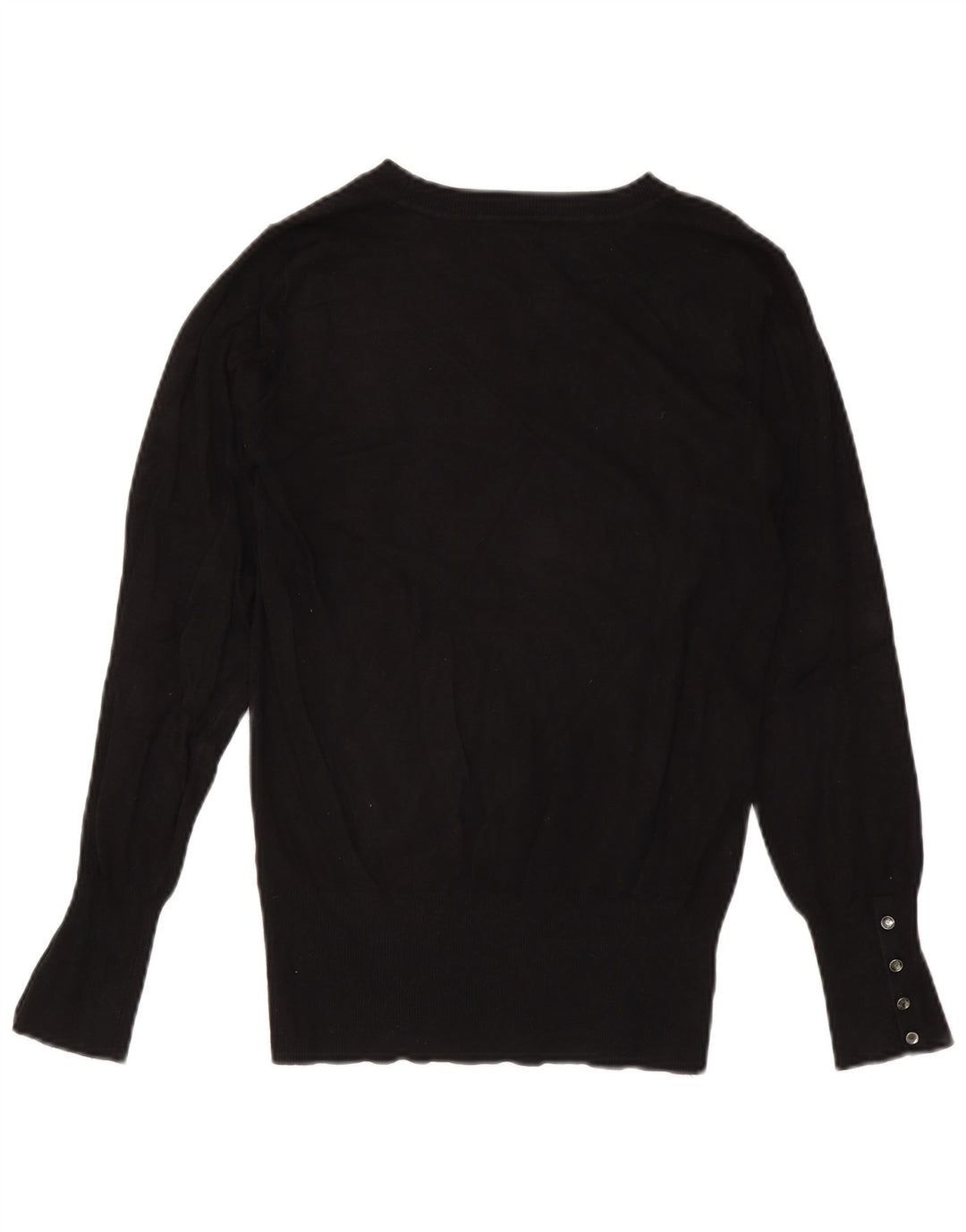 Guess Damen-Pullover mit Rundhalsausschnitt, UK 12, mittlere schwarze Viskose