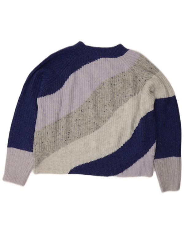 Marks & Spencer Damen Crop Crew Neck Pullover Pullover UK 10 Small Mehrfarbig