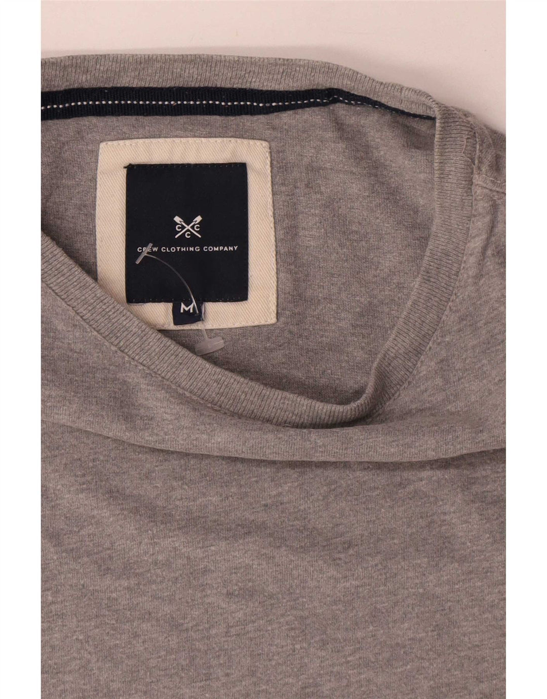 Crew Clothing Herren-T-Shirt aus mittelgrauer Baumwolle