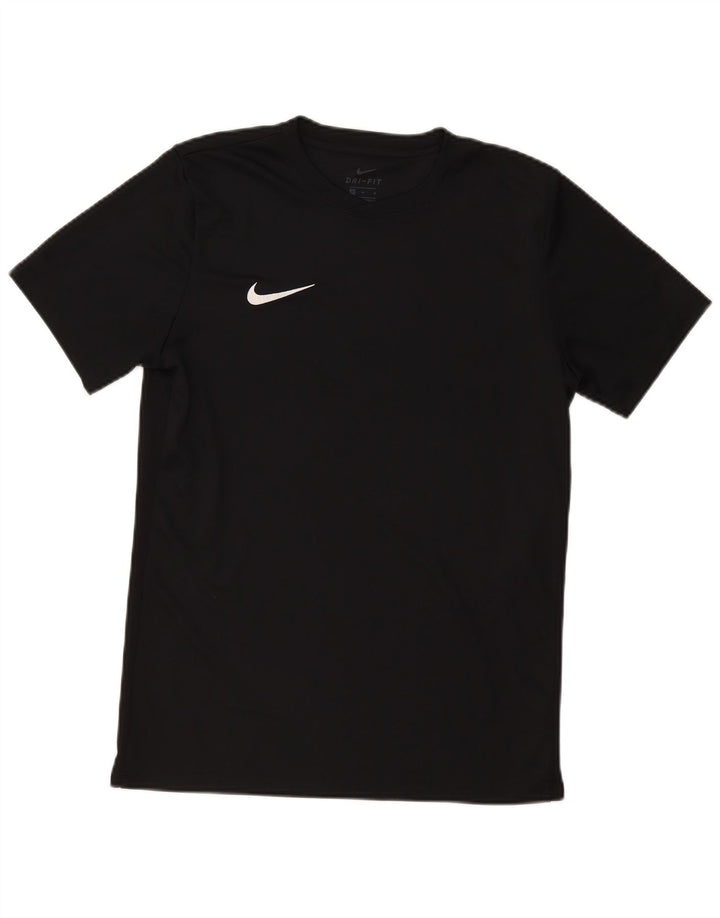 NIKE Herren Dri Fit T-Shirt Top Mittelschwarzes Polyester