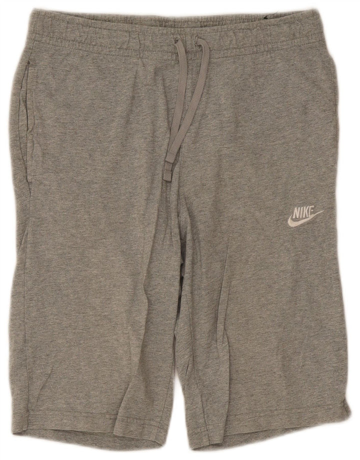 Nike Herren-Bermuda-Sportshorts aus mittelgrauer Baumwolle