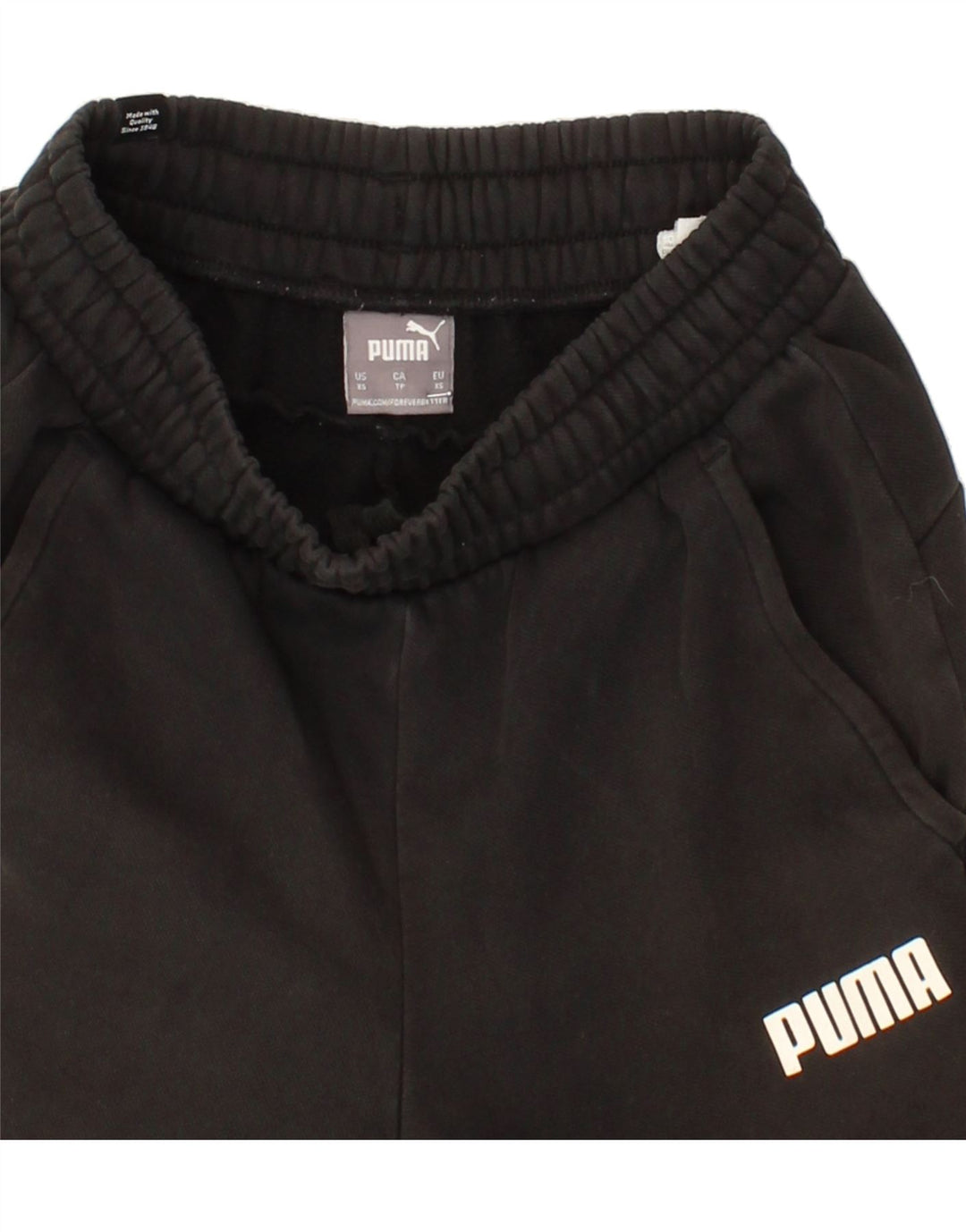 PUMA Mens Graphic Tracksuit Trousers XS  Black Cotton Vintage Puma and Second-Hand Puma from Messina Hembry 
