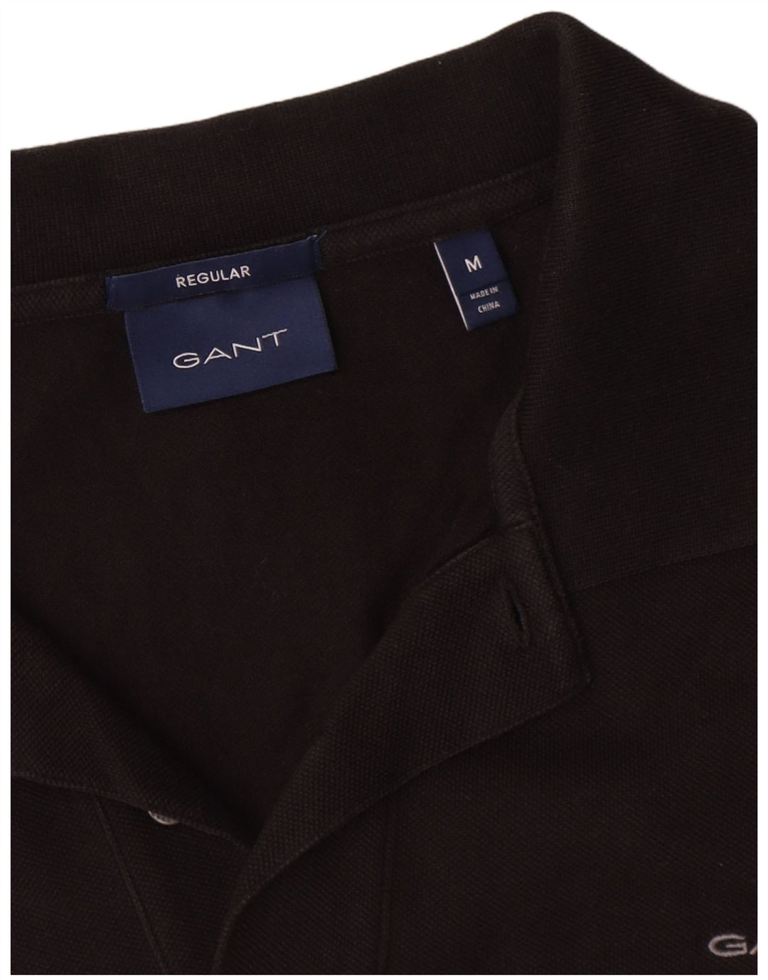 Gant Herren-Poloshirt, mittelgroß, Schwarz, Baumwolle