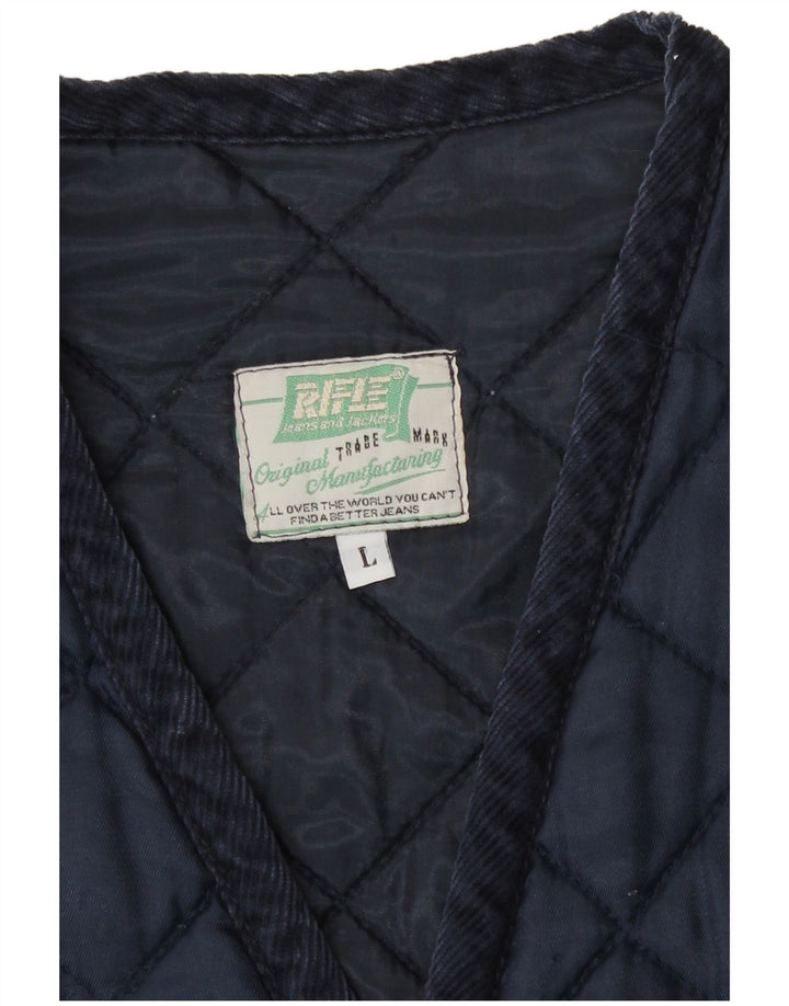 Rifle Herren Steppjacke UK 40 Large Marineblau
