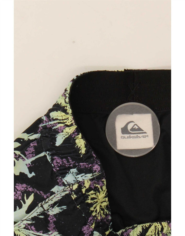 Quiksilver Jungen-Badeshorts mit Grafik, 9–10 Jahre, mittelschwarzes Polyester