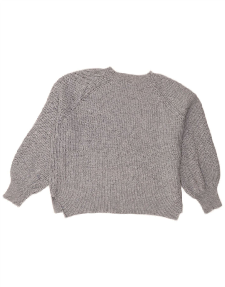 Marks & Spencer Damen Crop Pullover mit U-Boot-Ausschnitt, UK 14, Mittelblau