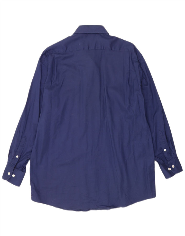Tommy Hilfiger Herren-Hemd mit normaler Passform, Größe 16 1/2, große blaue Baumwolle