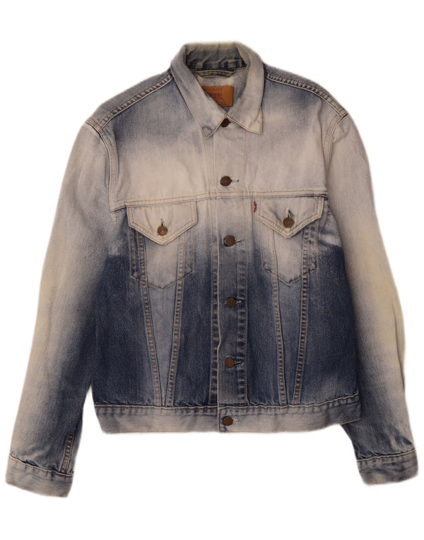 Levi's Damen-Jeansjacke mit Acid-Waschung, UK 18, XL, blaue Baumwolle