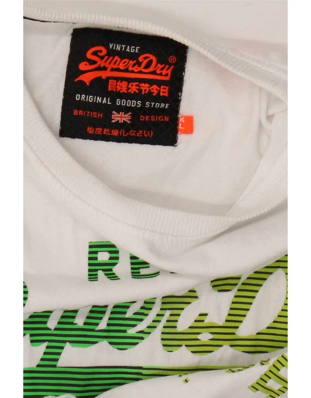 Superdry Herren Grafik-T-Shirt-Oberteil XL Weiß