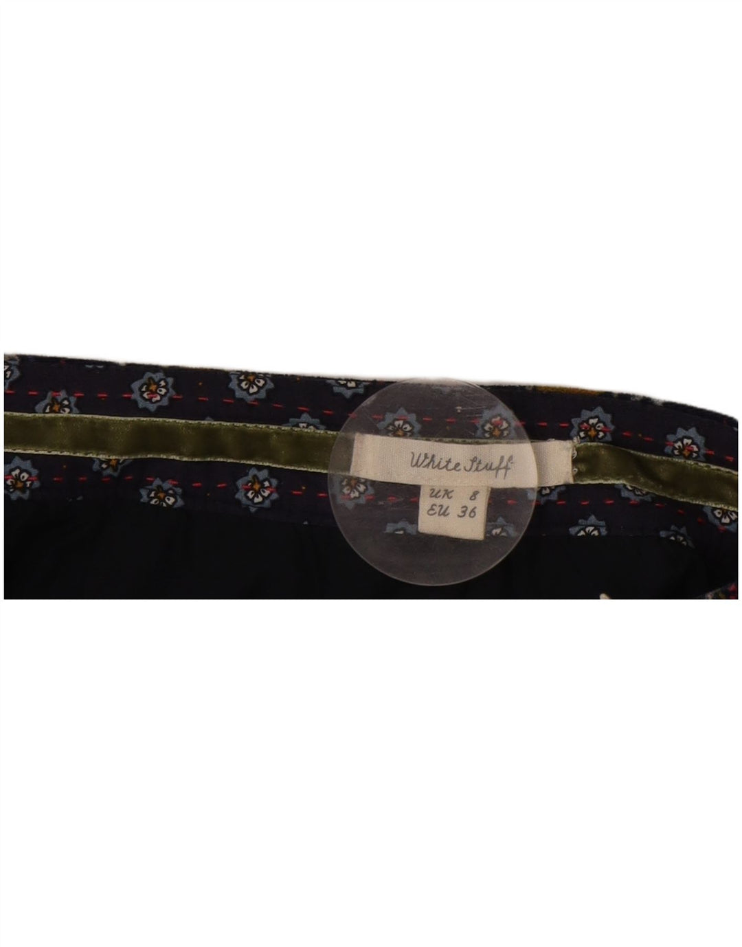 White Stuff Damen Minirock UK 8 Small W27 Marineblau mit Blumenmuster