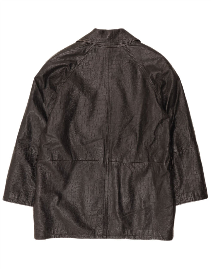 Conbipel Damen Zweireihiger Mantel IT 40 Kleiner schwarzer Tierdruck