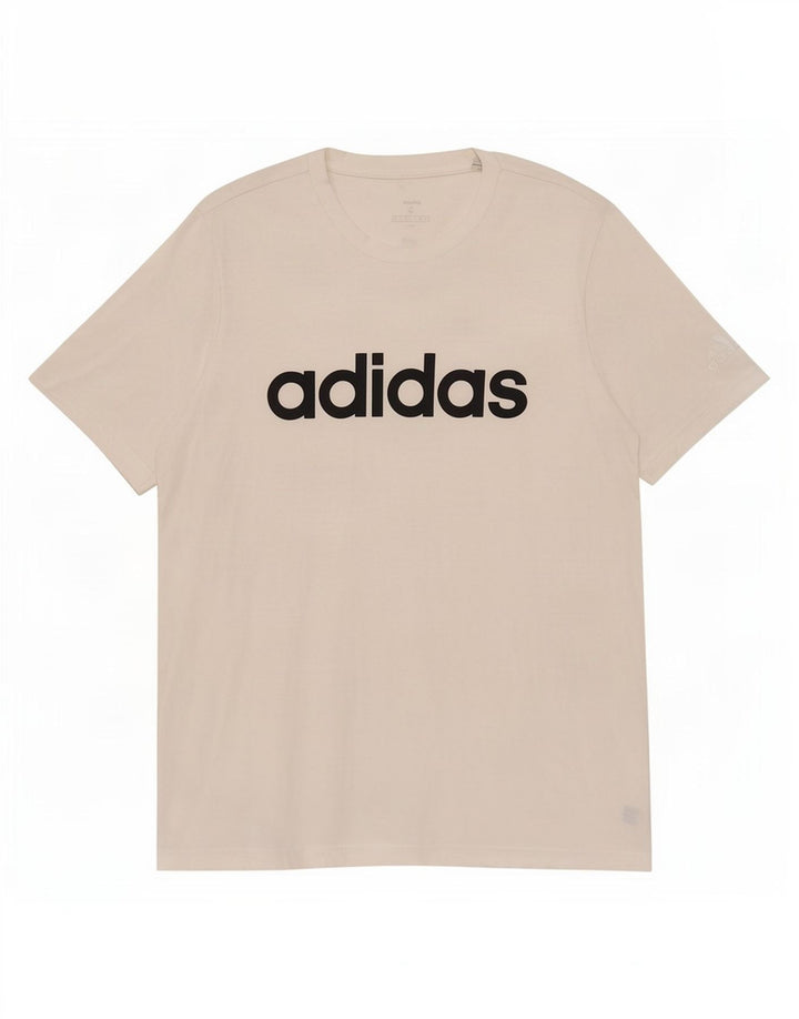 Adidas Herren T-Shirt mit Grafik, groß, aus weißer Baumwolle