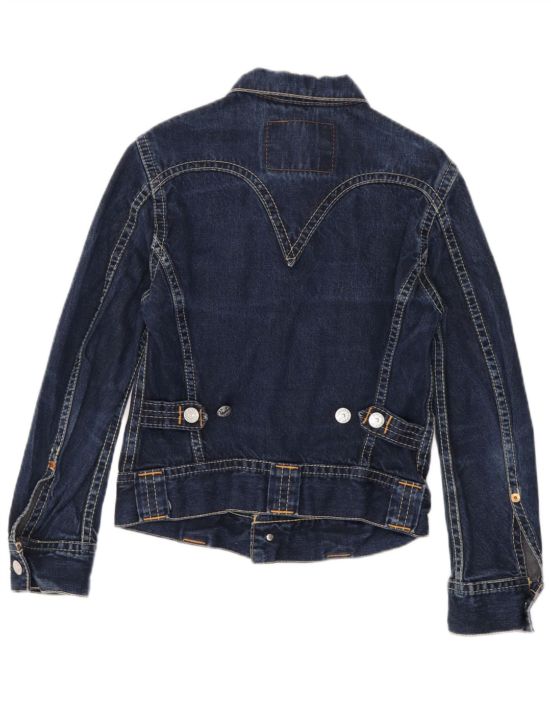 Levi's Damen Crop Denim Jacke UK 10 Small Blaue Baumwolle