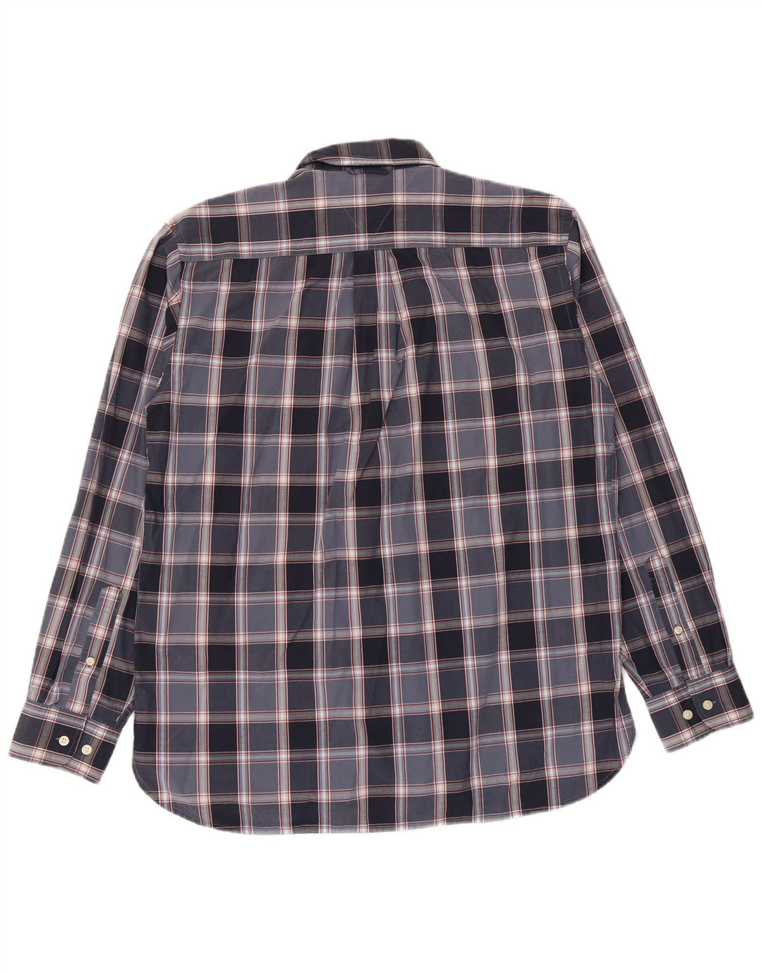Tommy Hilfiger Herrenhemd aus mittelblauer, karierter Baumwolle