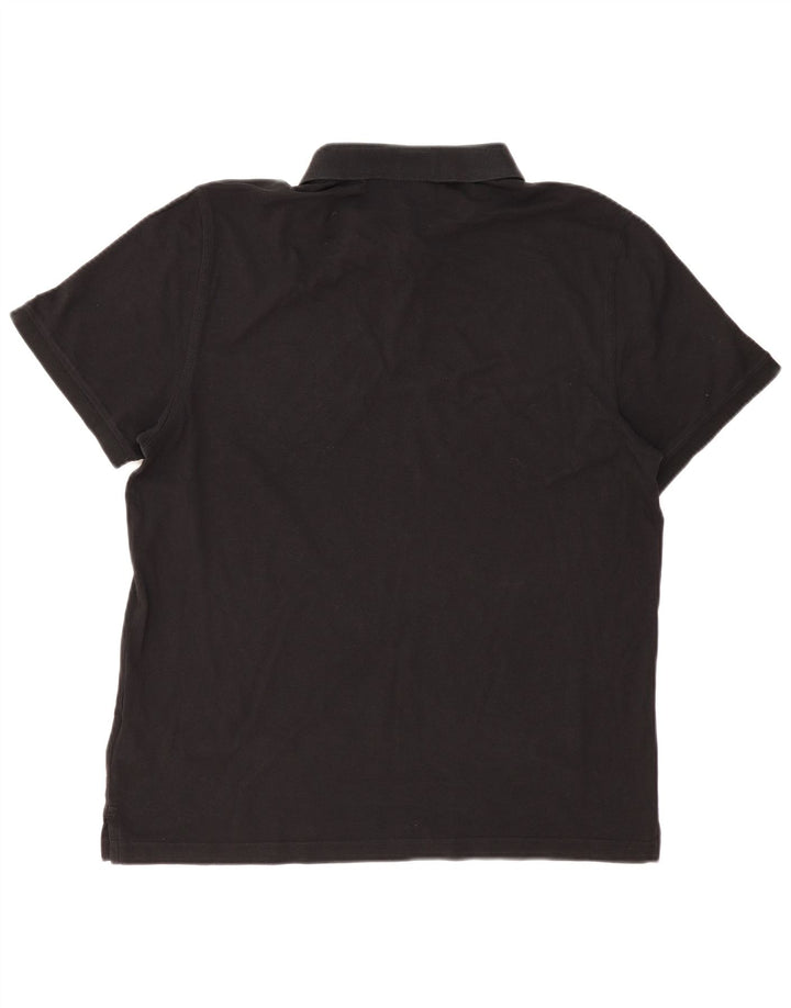 Gant Herren-Poloshirt mit normaler Passform, XL, schwarze Baumwolle