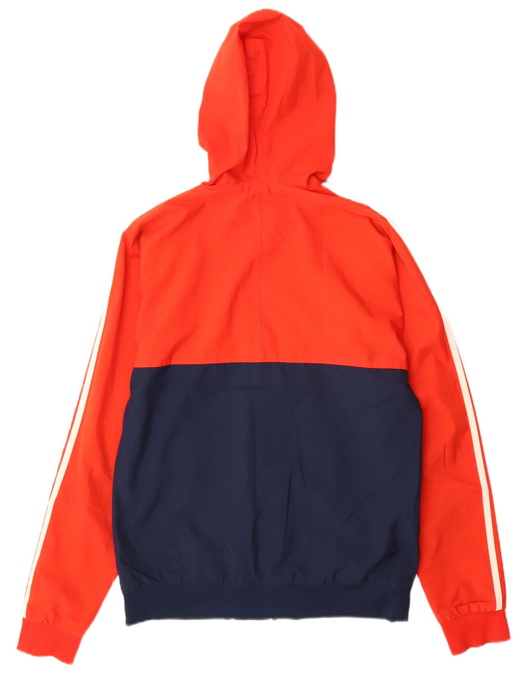 ADIDAS Herren-Regenjacke mit Kapuze, UK 36, klein, rotes Farbblock-Polyester