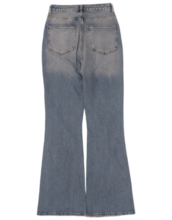 Vintage Damen Schlagjeans EU 36 Small W25 L32 Blaue Baumwolle