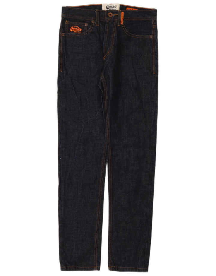 Superdry Herren Slim Jeans W28 L30 Marineblau Baumwolle