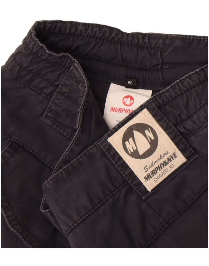 Murphy & Nye Herren-Cargoshorts W36 Große marineblaue Baumwolle