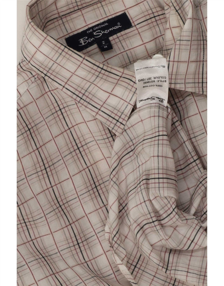 Ben Sherman Herrenhemd, mittelweiß, kariert, Baumwolle