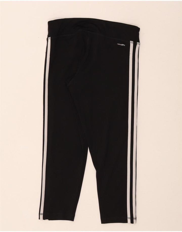 Adidas Damen Climalite Capri Leggings UK 8/10 Small Schwarz Polyester