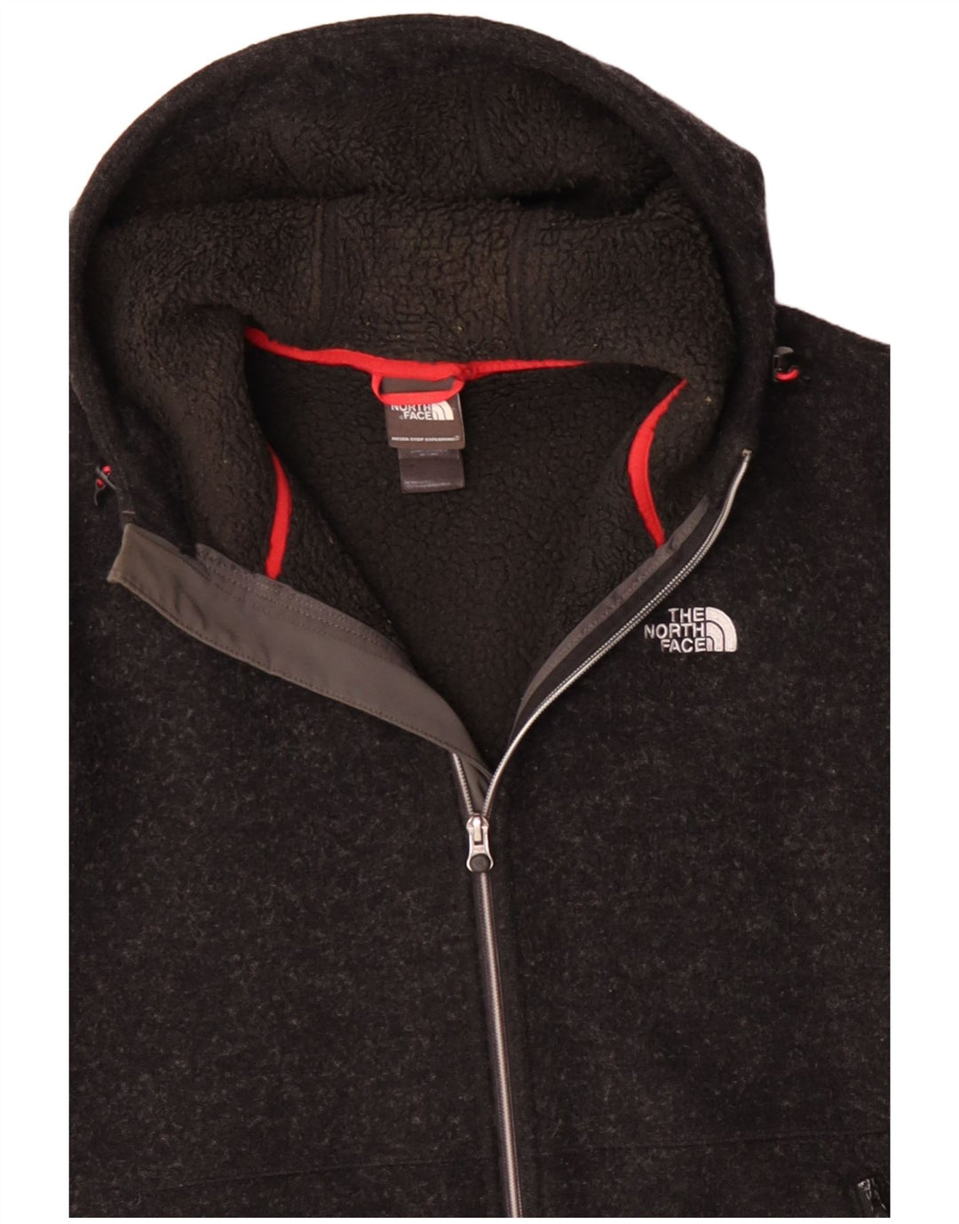 THE NORTH FACE Herren-Strickjacke mit Kapuze, UK 40, große graue Wolle