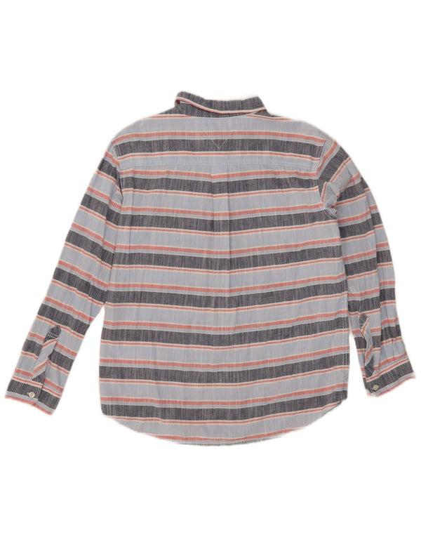 Tommy Hilfiger Hemd für Jungen, 15–16 Jahre, groß, blau gestreift, Baumwolle