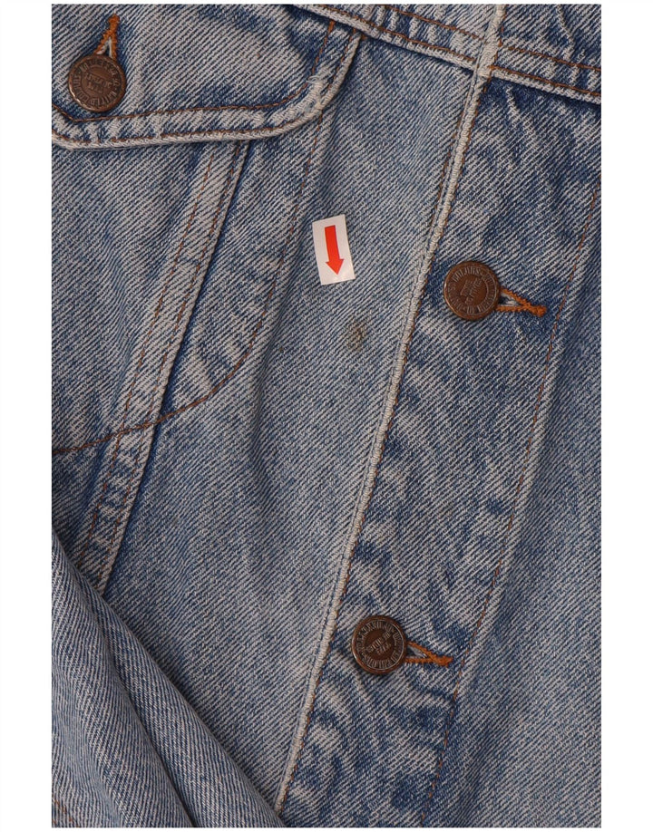 BENETTON Herren Jeansjacke IT 52 XL Blaue Baumwolle